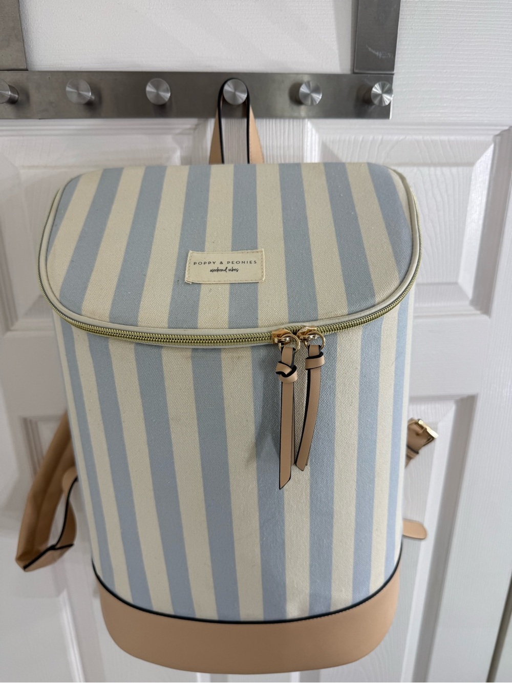 Poppy & Peonies Chill Out Leakproof Cooler Backpack Amalfi Stripe